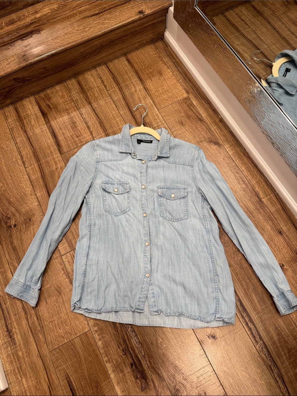 The Kooples Light Blue Denim Button-Front Shirt